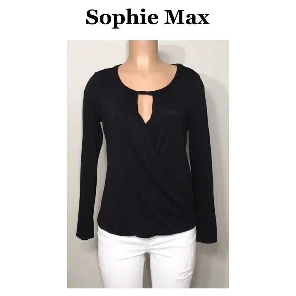 New. Black drape tee. NWOT